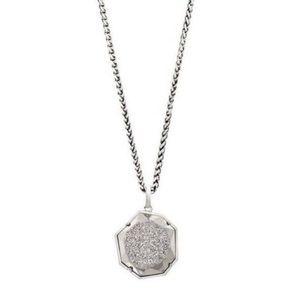 Kendra Scott Lizzie platinum (Drusy) Necklace HTF